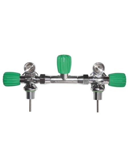 Sano-Sub Complete Isolation Manifold for 7, 8, 8.5, 10 and 12 litre Cylinders EU Nitrox up to 230 bar, incl. rubber knobs
