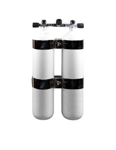 BtS Twinset 2 × 7 L Wide Steel cylinder, 230 bar, Ø 140 mm