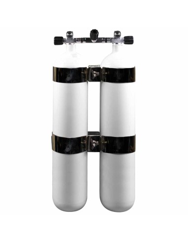 BtS Twinset 2 × 8.5 L Wide Steel cylinder, 230 bar, Ø 140 mm