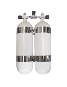 BtS Twinset 2 × 10 L Steel cylinder, 230 bar, Ø 171 mm