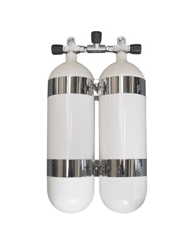 BtS Twinset 2 × 10 L Steel cylinder, 230 bar, Ø 171 mm