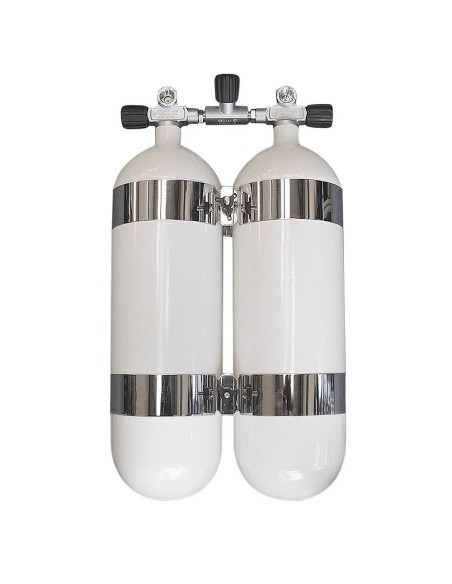 BtS Twinset 2 × 10 L Steel cylinder, 230 bar, Ø 171 mm