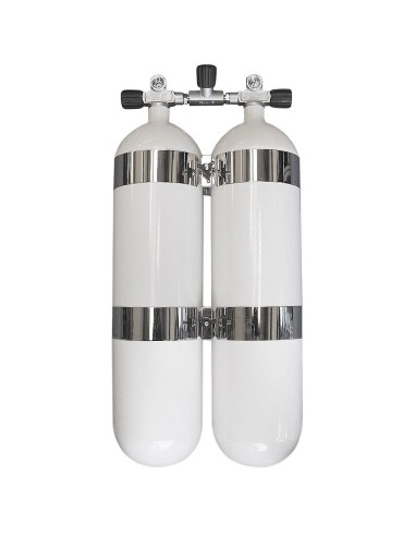 BtS Twinset 2 × 12 L Steel cylinder, 230 bar, Ø 171 mm
