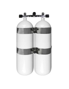 BtS Twinset 2 × 20 L Steel cylinder, 230 bar, Ø 204 mm