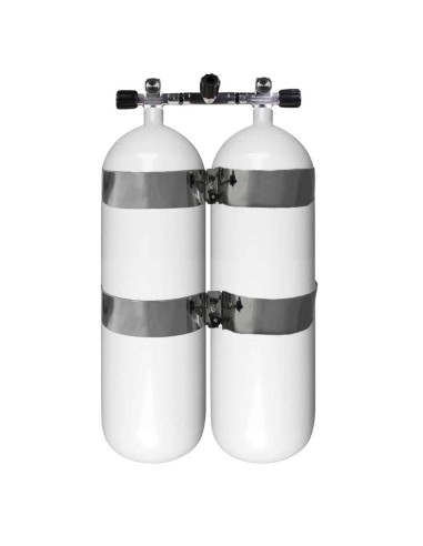 BtS Twinset 2 × 20 L Steel cylinder, 230 bar, Ø 204 mm