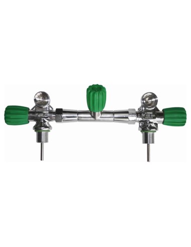 Sano-Sub Complete Isolation Manifold for 12-20 L Cylinders (Ø 204 mm), EU Nitrox, 230 bar, incl. rubber knobs